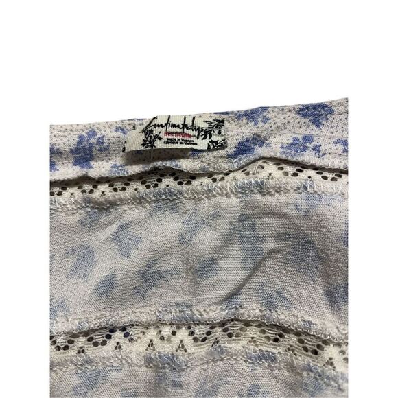 Intimately Free People blue floral top sz M - Picture 3 of 3